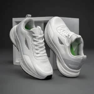 Athleisure Sports Shoes for Men in White and Grey | Low-Cut Shoes.